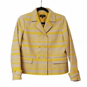 Talbots Double Breasted Linen Blend Jacket